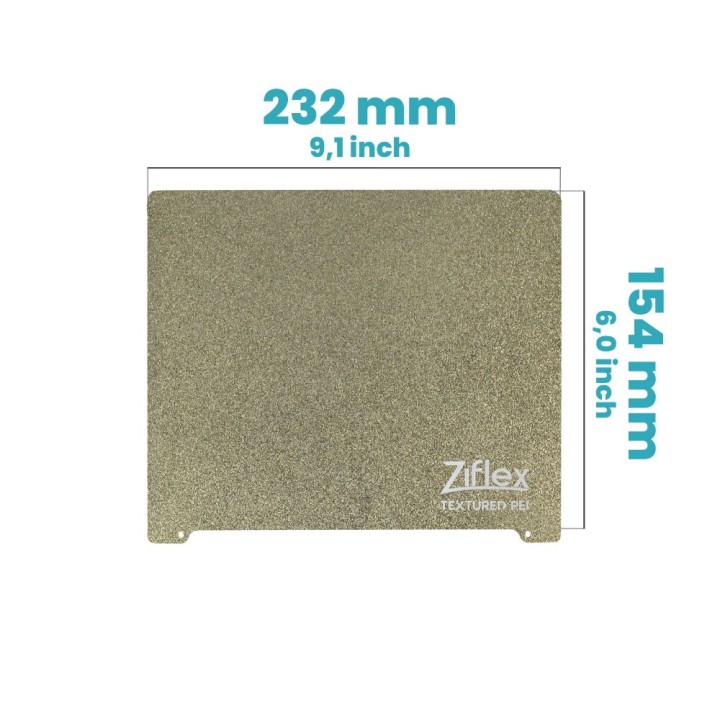 Ziflex - Plateau Flexible PEI232 x 154 mm Textured - Flashforge Creator Pro