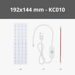 Bambu Lab - Kit de rétroéclairage LED Lithophane (4PCS) - 192 x 144 mm