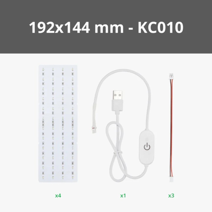 Bambu Lab - Kit de rétroéclairage LED Lithophane (4PCS) - 192 x 144 mm