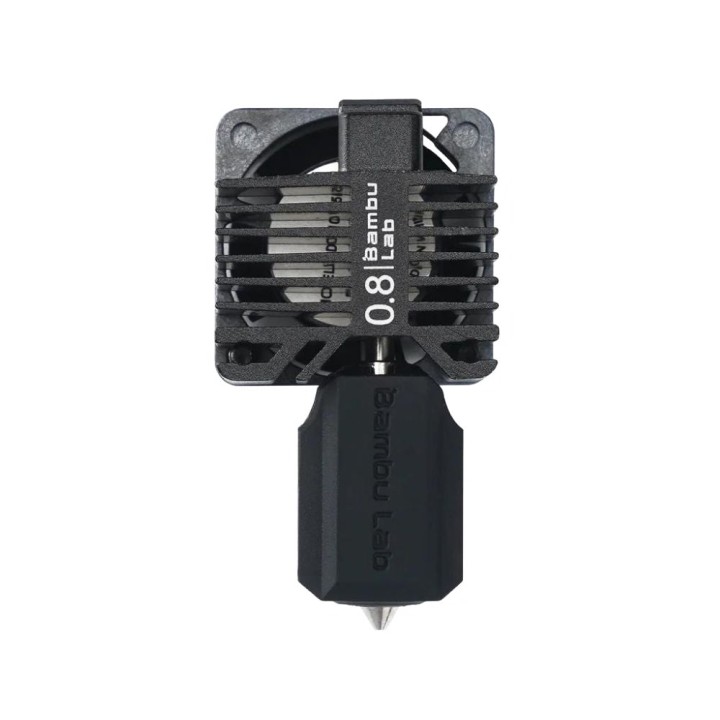 Bambu Lab - Tête d'Extrusion Complète Buse 0,8 mm en Acier trempé (Complete Hotend Assembly) - X1C
