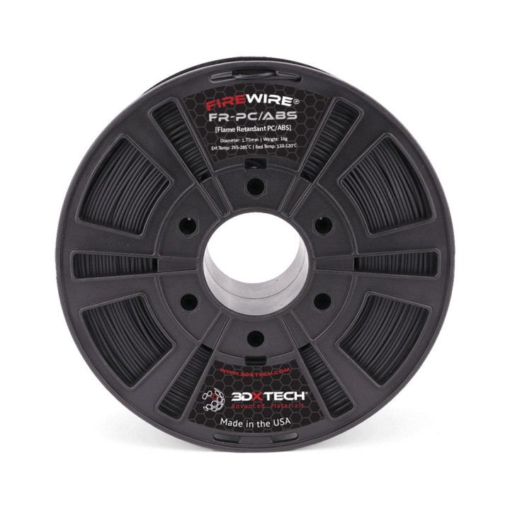 3DXTech - Firewire FR-PC/ABS (Flame Retardant) - Noir (Black) - 1.75 mm - 1 kg