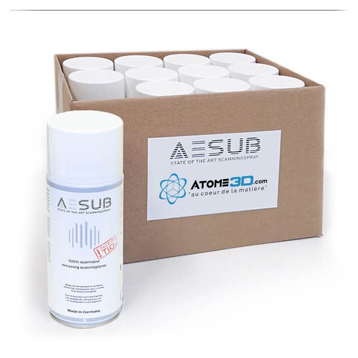 AESUB - Pack de 12 Spray Matifiant 400 ml - Blanc