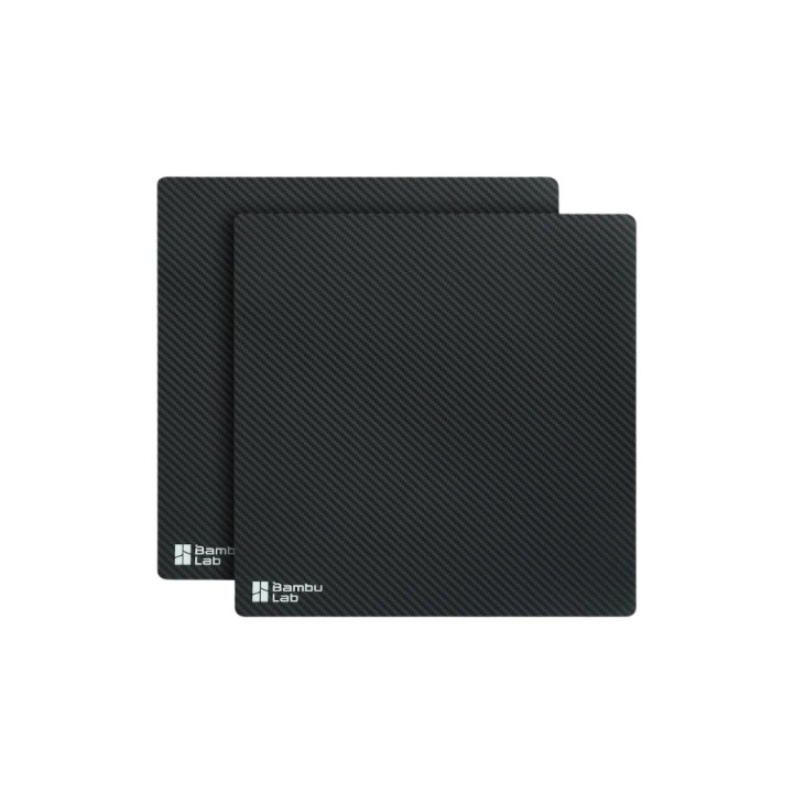 Bambu Lab - A1 Mini - Feuille d'effet 3D Fibre de Carbone (Carbon Fiber Surface Sheet) - 2 pcs